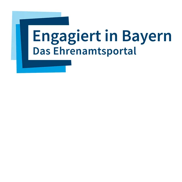 Schriftzug mit Logo Engagiert in Bayern. Das Ehrenamtsportal 